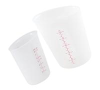 JECOMPRIS Tasse à Mesurer Double Échelle 2 Pièces et 250ml en Silicone 125ml Résistante à L'usure Chocs, pour Mesurer le Lait et Liquides Cuisine