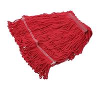 JECOMPRIS Tête de Balai à Franges en Fil de Coton Rouge, Recharge | Remplacement Facile, Forte Absorption D’eau, Séchage Rapide, sans Peluches, Usage Maison, Sol et Mop