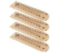 JECOMPRIS thermomètre pour cave à vin thermomètre intérieur en bois, lot de 4, cadran analogique décoratif, pour chambre de fermentation et conditions de stockage
