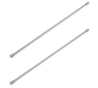 JECOMPRIS Tige Porte-Livres Support Robuste Épais 8mm en Alliage D'aluminium Argenté et Protection Décorative pour Étagères pour Armoire à Vin à Domicile
