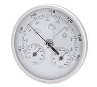 Jectse Baromètre D'intérieur avec Cadran Facile à Lire de 128 Mm | Cadre en alliage d\'aluminium, précise de l\'humidité, conception légère