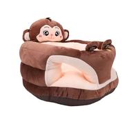 Jectse Bébé Apprend à S'asseoir Chaise Support Pliable avec Dossier | Conception de dessin animé mignon, tissu doux et câlin, aide à la pratique assise sécurisée, décoration de salon