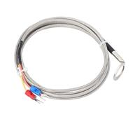 Jectse Capteur de Température de Type K, Sonde Thermocouple, Capteur de Température en Acier Inoxydable pour la Mesure CHT du Moteur Automobile avec Rondelle ID 14 Mm (1M)