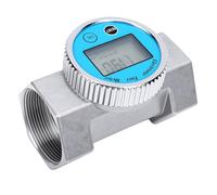 Jectse Débitmètre à de 2 Pouces, Testeur Numérique de Débit de Carburant en Ligne avec Protection EMI, Débitmètre NPT étanche, 10,5-159GPM pour Usage Industriel, Unités GAL QTS PTS L M³