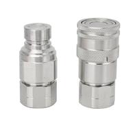 Jectse Embrayage de Connexion Rapide pour le Chargeur de Direction à Sauter, Coupleur Hydraulique à Haute Performance avec Capuchon de Poussière, 2pcs