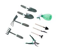 Jectse Ensemble d'Outils de Jardin, Poignée Antidérapante, Pelle, Râteau, Sécateur, Flacon Pulvérisateur, Tapis de Tablier de Jardinage et Sac de Rangement, Outils de Jardinage Idéaux pour Les