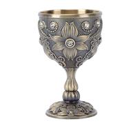 Jectse Gobelets, Tasses à Vin en en Relief, Ensemble de 2 Gobelets Décoratifs Ornés avec Détails en émail, Verres à Boire en Métal élégants pour Cadeaux de Mariage, Couples, Anniversaire,