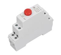 Jectse Interrupteur à Bouton-poussoir sur Rail Din, Interrupteur à Bouton-poussoir AC230V 2NO 2NC avec Tête de Champignon Rouge Vert, pour Contacteur de Démarreur Magnétique, Contrôle de Ligne (rouge)