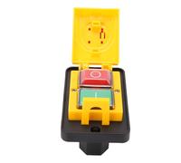 Jectse Interrupteur de Démarrage Magnétique triphasé à 7 Broches, Bouton Poussoir d'arrêt d'urgence étanche 10A IP55 pour équipement Industriel électrique