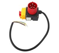 Jectse Interrupteur électromagnétique Industriel, Bouton Poussoir Marche/arrêt étanche à 5 Broches 3PH, Interrupteur de sécurité d'arrêt d'urgence pour Outils électriques, Contrôle de Machines avec