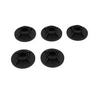 Jectse Lot de 5 Supports d'extrémité de Pied de Piscine, Tige Carrée en Acier, Pieds de Support pour Piscine Hors Sol, Siège de Base en Plastique pour Pièce de Rechange de Réparation de Pied de Cadre