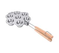 Jectse Machine à Biscuits à Tartes Ouvertes, Ustensiles de Cuisson Antiadhésifs en Alliage d'aluminium avec Poignées en Bois, Moule à Cupcake à pour Mini Tartes, Pâtisserie, Desserts