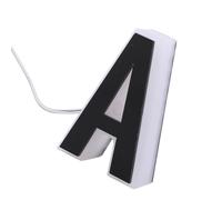 Jectse Numéro de Maison à LED, Panneau d'adresse Extérieur étanche, Numéro Lumineux Moderne, Lettre A, Lumière Décorative Enfichable pour les Magasins de Résidences