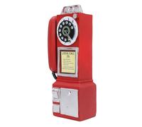 Jectse Ornement de Téléphone Mural de Style Vintage | Décoration de Téléphone Filaire Innovante pour café (Rouge)