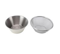 Jectse Passoire en Acier Inoxydable 304 avec Bol Mélangeur, Passoire | Bol passoire de cuisine Portable, passoire à mailles fines pour le riz, les pâtes, les petits grains, le lavage des