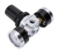 Jectse Régulateur de Pression d'air avec Manomètre, 0-150 PSI Réglable 1/4 NPT Entrée Sortie 1/8 NPT Port de Jauge pour Compresseur d'air Outils Pneumatiques Pistolets de Pulvérisation