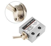 Jectse Vanne Mécanique Pneumatique à Interrupteur à Bascule à 3 Positions et 2 Ports, Vanne de Commande Directionnelle Pneumatique avec Interrupteur Push-pull, de Commutation pour Systèmes