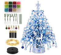 Jeeeun DIY Beaded Christmas Tree Kit with Lights for Adults (Winter Magic)