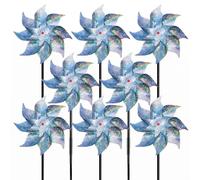 JEERSNP Lot de 8 Moulins à Vent Laser Réfléchissants Anti-Oiseaux | Esthétique et Pratique,Moulin a Vent jardin Exterieur, Pour balcon, jardin fruitier, cour, toit, anti-pigeons
