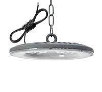 Jefedana 100W Eclairage LED Garage, 10000LM 6500K UFO Éclairage Plafonnier Lampe avec Chaine, 144 LEDs Projecteur Intérieur, IP65 Étanche Lumiere de Plafond pour Garage, Entrepôt, Gymnase