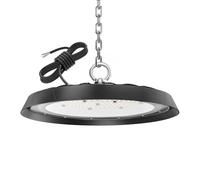 Jefedana 100W Eclairage LED Garage, 10000LM 6500K UFO Éclairage Plafonnier Lampe avec Chaine,Blanc Froid Projecteur LED Intérieur,120 LEDs IP65 Étanche Lumiere de Plafond pour Garage Entrepôt Gymnase