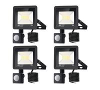 Jefedana 4PACK - Projecteur LED détecteur de mouvement 50W,5000LM Exterieur Avec Detecteur Blanc Chaud(3000K) Imperméable IP66 sécurité pour, garage, couloir XPGGY-50W