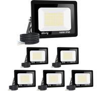 Jefedana 6x100W Projecteur LED,spot led extérieur 10000LM Super Brillant Exterieur IP66 Etanche 6500K Blanc Froid pour Garage, Jardin, Terrace, Cour