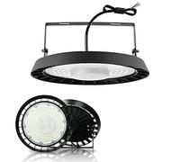 Jefedana UFO High Bay Lumiere 300W, LED High Bay Light Blanc Froid 6000K, Ultra-Mince IP65 Étanche UFO Projecteur LED 30000LM Spot Eclairage de Plafond, pour Entrepôt, Usine