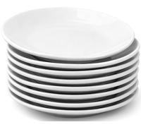 Jeffbaubl Lot de 8 petites assiettes à dessert en céramique de 15 cm - Blanches - Assiettes à petit-déjeuner - Assiettes de service pour gâteaux, collations, salade, lave-vaisselle et micro-ondes
