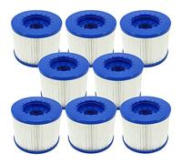 JEFFEL Filtre Spa Infinite a Visser, Cartouche Filtre à Vis pour Spa Gonflable Pas De Vis 60mm, Cartouche Filtre pour Spa, Compatible pour Cosy Spa, Clever Spa et de Plus (8 pièces)