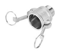 Jeffergarden Adaptateur pour Pompe à Lisier, Acier Inoxydable 316, DN20 | Connecteur à rainure de came, pression nominale de 100 psi, raccord de tuyau d\'aspiration et de refoulement, pour camions