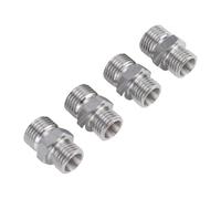 Jeffergarden Adaptateurs de Raccord de Tuyau Hydraulique M14 à, Connecteurs Filetés en Acier au Carbone, Longueur de 2,7 Cm, Ports de 1,5 Cm et 1,3, pour Projets de Fixation Hydraulique de
