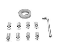 Jeffergarden Bande de Collier de Serrage en Acier Inoxydable 304 3,5 M | Convient pour la Fixation de Tuyaux, Câbles et Tubulures, Antirouille, Coupé à Longueur, avec 8 Fixations n L