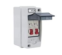Jeffergarden Boîte de Distribution Extérieure étanche, Boîtier de Jonction électrique en Plastique IP65 pour Disjoncteur à 2 Voies, Idéal pour un Usage Résidentiel et Commercial (C16+C20)