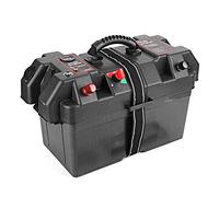 Jeffergarden Boîtier de Batterie d'alimentation Moteur Station Centrale d'alimentation de Moteur à la Traîne pour Batteries du Groupe 24 27 avec Port USB 12 V Compteur de Batterie et Disjoncteurs