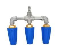 Jeffergarden Buse de Nettoyeur Haute Pression Triple 3 en 1 avec Rotation | Buse de Nettoyeur Haute Pression Triple 3 en 1 avec Rotation 360°, Raccord Rapide 1/4, pour Véhicules, Façades de
