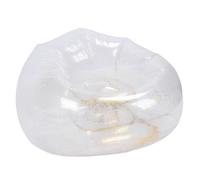 Jeffergarden Chaise Gonflable en PVC Transparent, canapé de Salon avec Dossier Ergonomique, Design Léger et Portable, Facile à Gonfler pour Intérieur et Extérieur, Salon, Plage, Balcon, Camping (GOLD)
