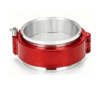 Jeffergarden Collier de Serrage en V de 4 Pouces à Dégagement Rapide en Alliage D'aluminium pour Tuyau de Refroidisseur Intermédiaire avec Loquet monté sur le côté et Joint à Rainure en V (rouge)