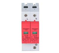 Jeffergarden Dispositif de Protection Contre Les Surtensions, Protecteur de Ligne Téléphonique avec Raccords en Cuivre Violet, Parafoudre Basse Tension, Montage sur Rail 20KA, Protection Rapide