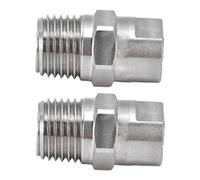 Jeffergarden Embout de Pulvérisation à Ventilateur Plat Buse de Pulvérisation à Ventilateur Plat en Acier Inoxydable 1 Filetage de 4 Pouces Paquet de 2 Atomisation Même Grand Angle pour le Nettoyage
