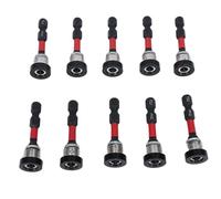 Jeffergarden Embout de Vis pour Cloison Sèche 10 Pièces PH2 Embout de Tournevis Magnétique Robuste avec Collier en Aluminium Amovible pour L'installation de Vis pour Cloisons Sèches