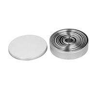 Jeffergarden Ensemble d'emporte-Pièces Ronds 12 Pièces, Anneau à Mousse en Acier Inoxydable 304 avec Boîte de Rangement, 12 Tailles de 1,1 à 4,5 Pouces,2 Pouces de Hauteur, pour la Cuisson des