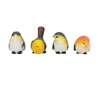 Jeffergarden Figurine Oiseaux Résine Set de 4 Décoration Jardin Extérieur Pelouse Cour Ornement