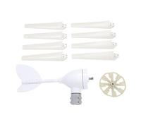 Jeffergarden Générateur d'éolienne 400 W 12 V avec 8 Pales en Fibre de Nylon Moulin à Vent à Aimant Permanent Démarrage Automatique de 2 M/s Kit de Contrôleur de Lacet Automatique pour Camping-Car,
