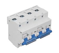 Jeffergarden Interlock Disjoncteur, PVC Interrupteur de Transfert Manuel | Disjoncteur de verrouillage, commutateur de transfert manuel d\'alimentation en PVC AC450V 10KA 2P plus 2P, support de rail