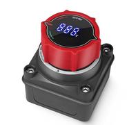 Jeffergarden Interrupteur de Déconnexion de Batterie avec Voltmètre, | Isolateur principal, systèmes 5 à 60 V DC, de tension LED en temps réel, voitures, bateaux, camping-cars, camions
