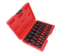 Jeffergarden Jeu d'extracteurs de Vis 25 Pièces Extracteur de Vis cassé en Acier allié 40Cr avec Tige Hexagonale Tailles Impériales Poignée en Spirale Profonde pour la Réparation Automobile (BLACK)