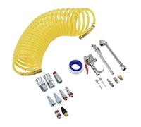 Jeffergarden Kit d'accessoires pour Compresseur d'air, Raccords de Tuyau à Connexion Rapide en Acier et Nylon, Tuyau de Bobine de 1 4 Pouces NPT de 25 Pieds, 200 PSI pour le Gonflage des Pneus, le