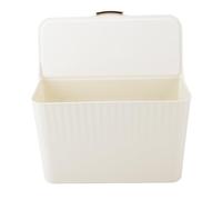 Jeffergarden Panier à Linge Mural, Panier à Linge Suspendu en PET avec Couvercle 4L, Organisateur Peu Encombrant sans Perçage pour Salle de Bain, Chambre à Coucher, Salon, Piscine, 30,5 X 20 X 13 Cm