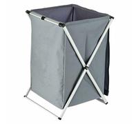 Jeffergarden Panier à Linge Panier à Linge en Tissu Oxford avec Cadre en Aluminium 58 X 38 X 38 Cm Organisateur de Rangement Couvert Pliable avec Poignées pour Salle de Bain, Chambre à Coucher,